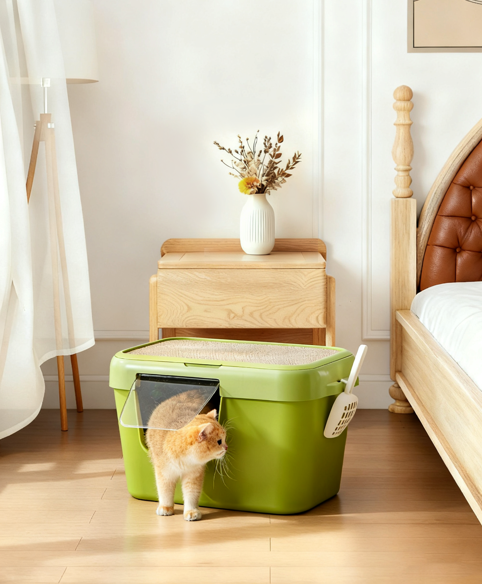 Cat litter box set (with cratching post) 